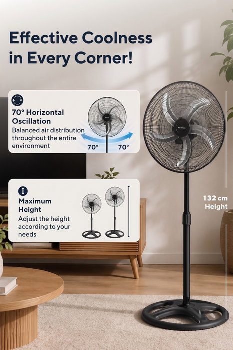 Kumtel KTF-340 Ventilador de 18 pulgadas Negro Kumtel KTF-340 Ventilador de 18 pulgadas Negro